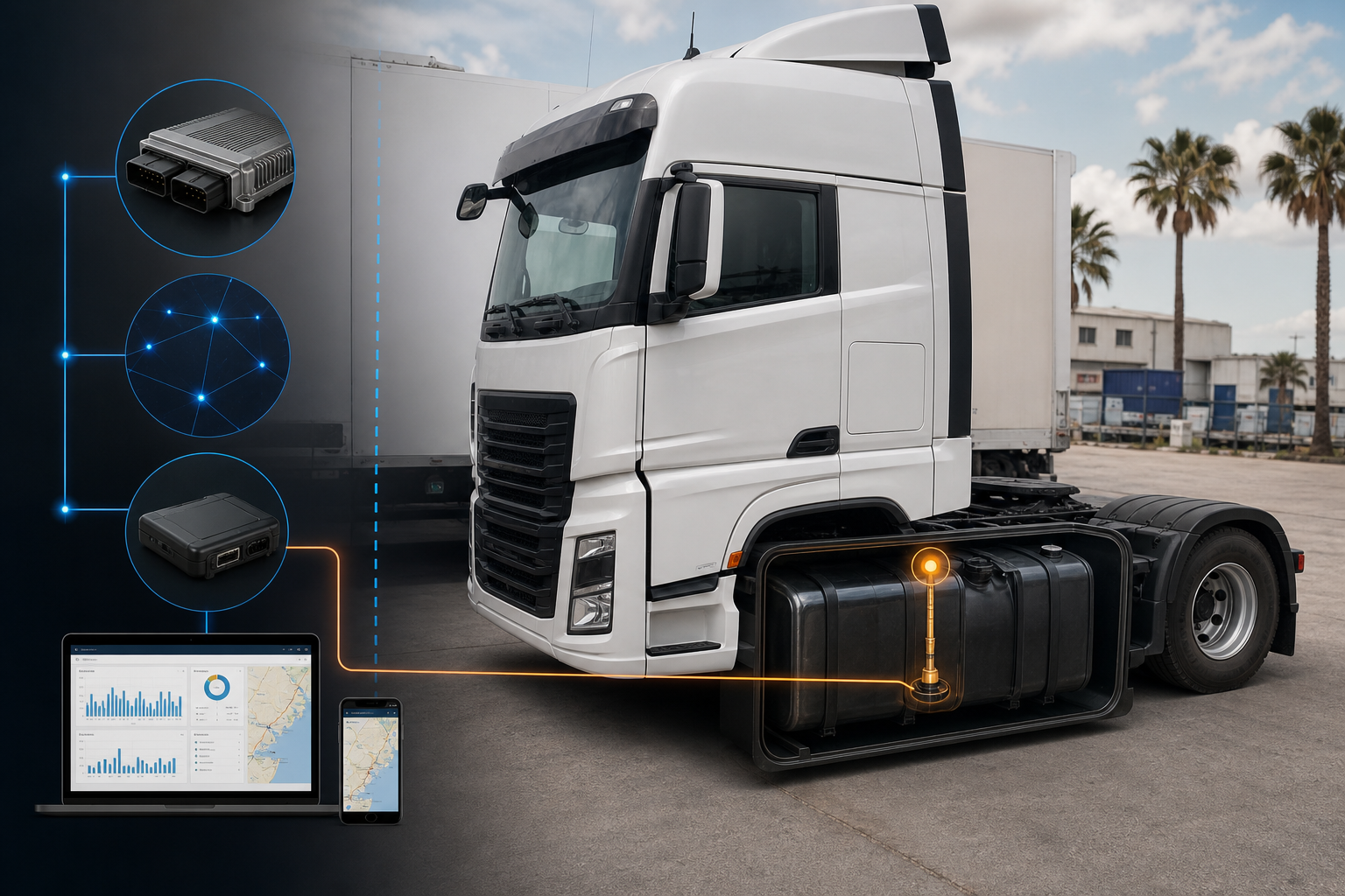 Comparaison entre données carburant CAN Bus et sonde de niveau installée dans un réservoir de camion