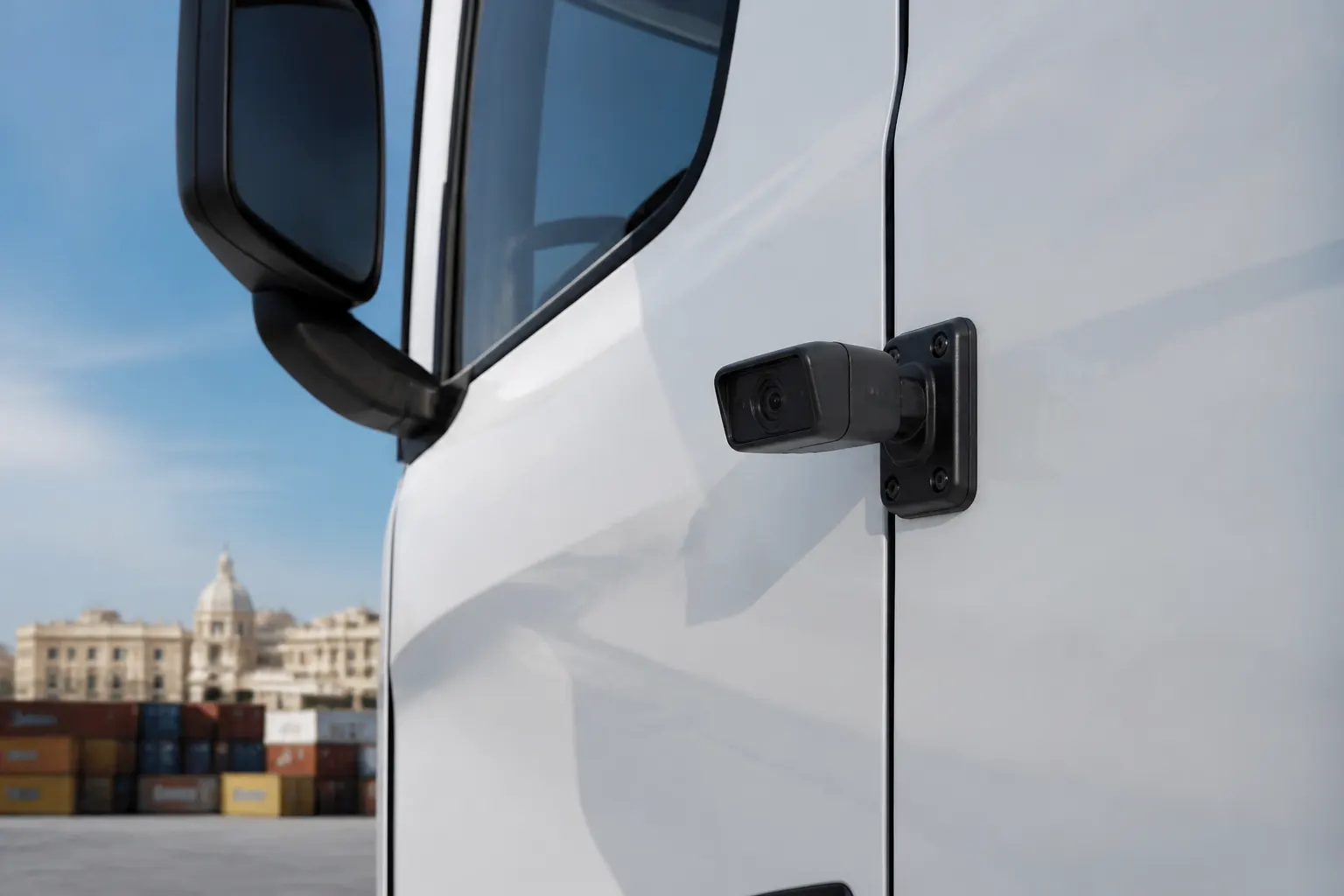 Caméra latérale montée sur un camion pour la détection d'angle mort (BSD)