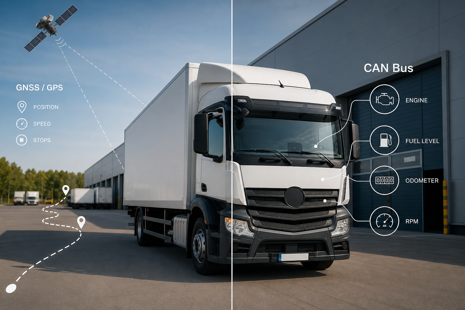 Comparaison entre suivi GPS classique et télématique avec données CAN Bus