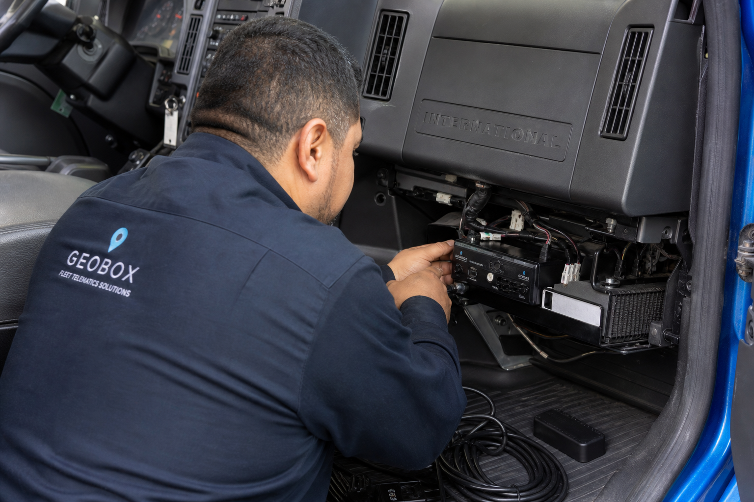 Installation professionnelle d'un système MDVR sur un camion